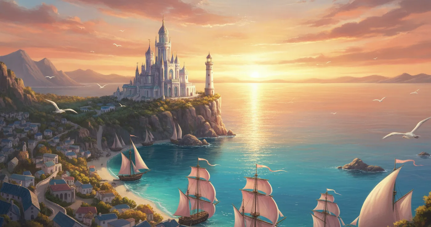 A painting of the The Coastal Kingdom