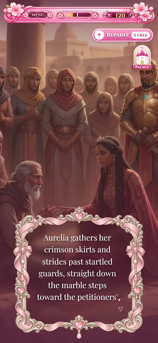 A painted story scene